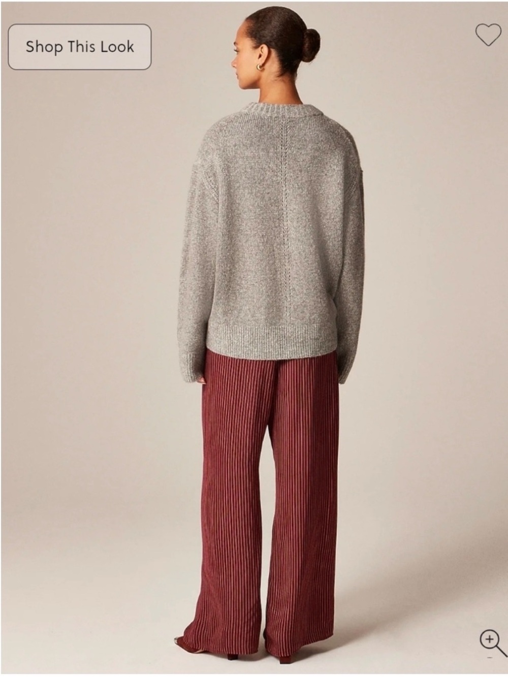 NWOT J. Crew Cosmo pant in stripe Inky Burgundy Sz XS - Picture 3 of 7